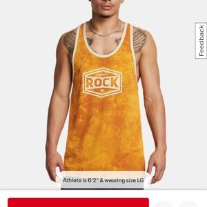 Under Armour Project Rock Orange Muscle Tank Top